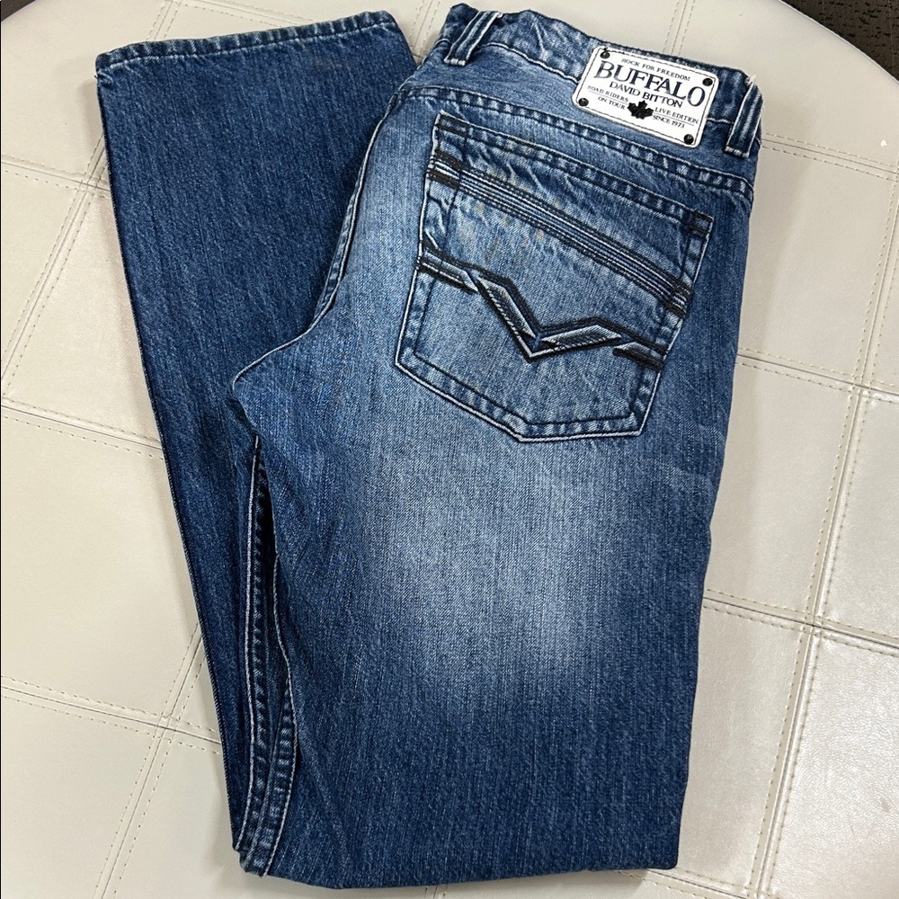 Buffalo David Bitton Men's Dark Blue Bootcut Jeans